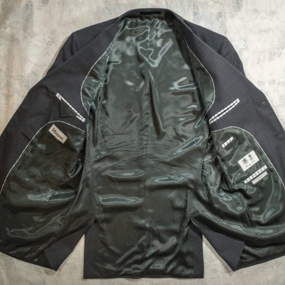 Austin Reed Signature Super 100's Gray-Blue Blazer - Picture 4 of 7